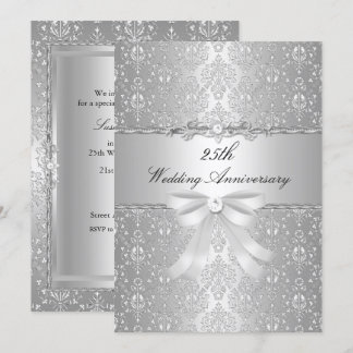 ダマスクボウ 25周年 結婚記念日 招待状