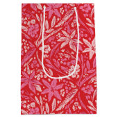 ダマスクポモダンインセッティアオーナメント ミディアムペーパーバッグ (裏面)