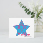 ダマスクマゼンタ – アクア2 ポストカード (スタンド正面)