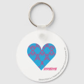 ダマスクマゼンタ – アクア3 キーホルダー (正面)