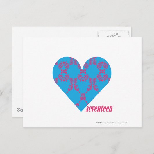 ダマスクマゼンタ – アクア3 ポストカード (正面/裏面)