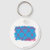 ダマスクマゼンタ – アクア4 キーホルダー (正面)