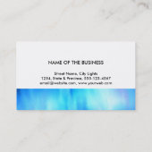 ダマスクマンダラ抽象芸術水彩ブルー 名刺 (裏面)