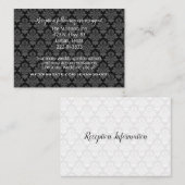 ダマスクモダンウェディングエンクロージャカード エンクロージャーカード (正面/裏面)