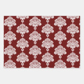 ダマスクモダンカラーパターンのラッピング紙シート ラッピングペーパーシート (正面)