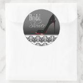 ダマスクモダンスティレットブライダルシャワー ラウンドシール (バッグ)