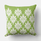 ダマスクモダンパターン枕グリーン3 - CH9 クッション (裏面)