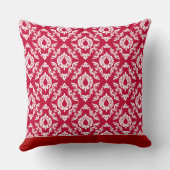 ダマスクモダンパターン枕レッド2 - CH9 クッション (裏面)