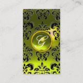 ダマスクモノグラムジェムイエロー 名刺 (裏面)