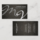 ダマスクモノグラムフォトグラファー名刺 名刺 (正面/裏面)