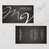 ダマスクモノグラムフォトグラファー名刺 名刺 (正面/裏面)