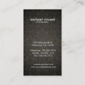 ダマスクモノグラムフォトグラファー名刺 名刺 (裏面)