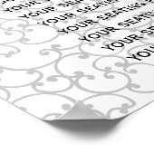 ダマスクモノグラム座席表プリント ポスター (角)