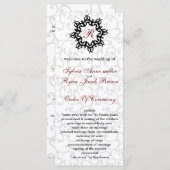 ダマスクモノグラム結婚式 プログラム (正面/裏面)