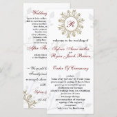 ダマスクモノグラム結婚式 プログラム (正面/裏面)