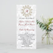 ダマスクモノグラム結婚式 プログラム (スタンド正面)