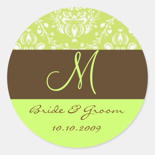 ダマスクモノグラム ラウンドシール (正面)