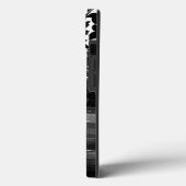 ダマスクユニークブラック&ホワイトのブラアートッシュストローク Case-Mate iPhoneケース (裏面 / 左)
