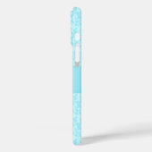 ダマスクライトブルー名前をカスタムする Case-Mate iPhoneケース (裏面 / 左)