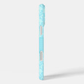 ダマスクライトブルー名前をカスタムする Case-Mate iPhoneケース (裏面 / 右)