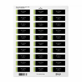 ダマスクライム差出人住所ラベル ラベル (フルシート)