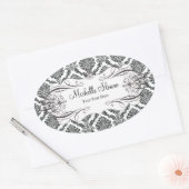 ダマスクラベル 楕円形シール (封筒)