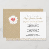 ダマスクルテランクロス確認招待状 招待状 (正面/裏面)