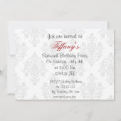 ダマスクレッドSweet sixteen招待状 招待状 (裏面)