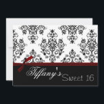 ダマスクレッドSweet sixteen招待状 招待状<br><div class="desc">トレンディーsweet sixteenパーティの招待状、簡単にカスタマイズ可能なカッコいいお尻とクリック!カスタマイズ! "it"追加オプションの追加、変更、削除、サイズ変更、再着色、再スタイリング、文字とイメージ</div>