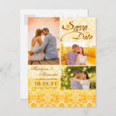 ダマスクレースゴールデンイエローフォトセーブ 案内ポストカード (正面/裏面)