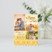 ダマスクレースゴールデンイエローフォトセーブ 案内ポストカード (スタンド正面)