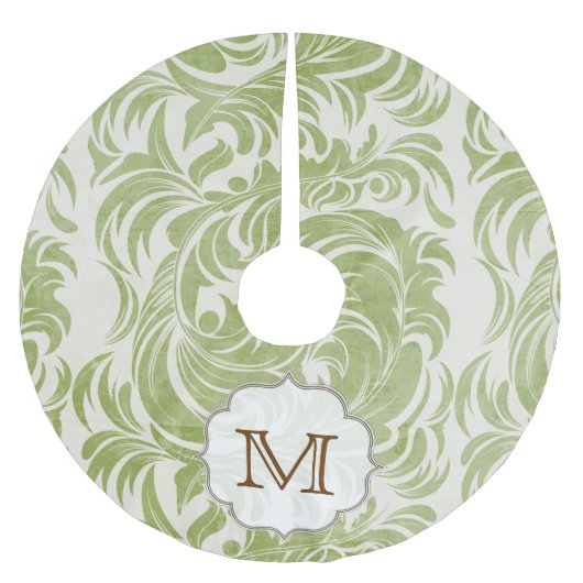 ダマスクレースプリントモノグラムイニシャルツリースカート ブラッシュドポリエステルツリースカート (正面)