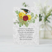 ダマスクローズと歌鳥のブライズシャワー サンキューカード (スタンド正面)