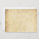 ダマスクヴィンテージアイボリーボウ結婚式招待状 招待状 (裏面)