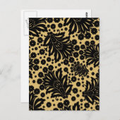 ダマスクヴィンテージペイズリー壁紙フローラルパターン ポストカード (正面/裏面)