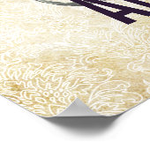 ダマスクヴィンテージモダンメイスンジャーの座席表 ポスター (角)