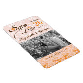 ダマスクヴィンテージレース日付写真マグネットを保存 マグネット (右側)