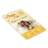 ダマスクヴィンテージレース日付写真マグネットを保存 マグネット (右側)