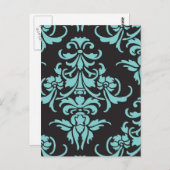 ダマスクヴィンテージ壁紙パターン ポストカード (正面/裏面)