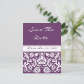 ダマスクヴィンテージ結婚フローラの対照権 案内ポストカード (スタンド正面)