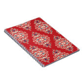 ダマスクヴィンテージ：繁栄シームレスパターン。 ノートブック (右側)