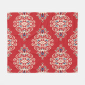 ダマスクヴィンテージ：繁栄シームレスパターン。 フリースブランケット (正面(横))