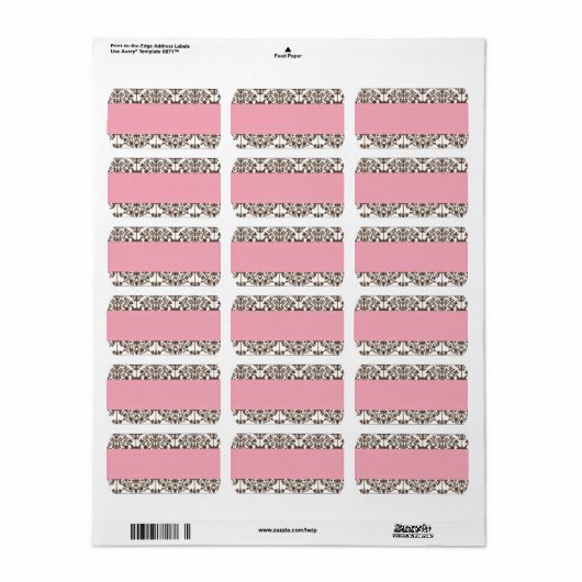 ダマスク住所 シール (フルシート)