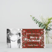 ダマスク写真クリスマスカード シーズンカード (スタンド正面)
