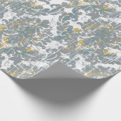 ダマスク動揺してパターン ラッピングペーパー (角)