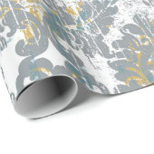 ダマスク動揺してパターン ラッピングペーパー (ロールコーナー)