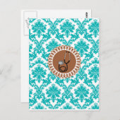 ダマスク医聴診器デザイン ポストカード (正面/裏面)