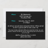 ダマスク卒業招待状 招待状 (裏面)