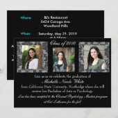 ダマスク卒業招待状 招待状 (正面/裏面)