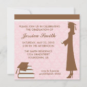 ダマスク卒業招待状 招待状 (正面)